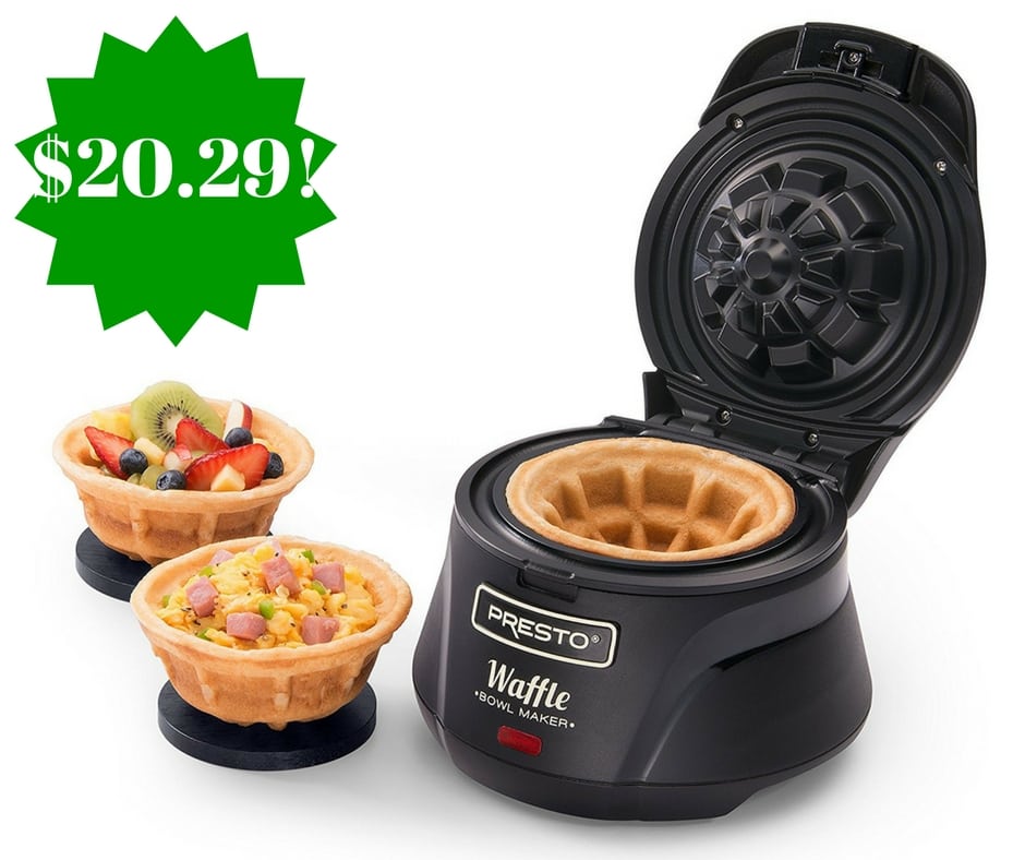 Amazon: Presto Belgian Bowl Waffle Maker Only $20.29 (Reg. $46) 