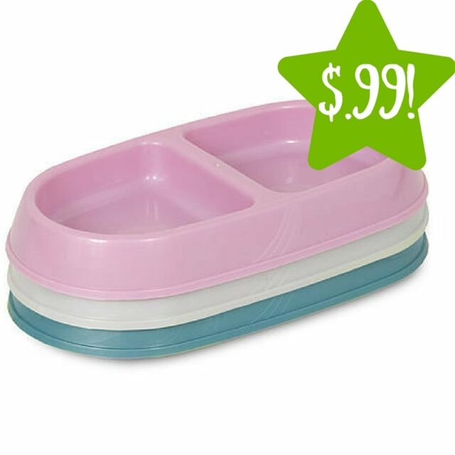Kmart Petmate Small Lightweight Diner Double Dog Bowl Only 0.99 (Reg. 3, Today Only)