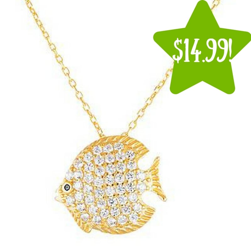 Kmart: Cubic Zirconia Blowfish Pendant Only $14.99 (Reg. $80, Today Only) 