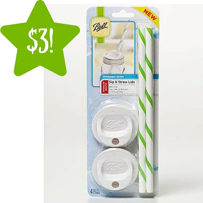 Kmart: Ball Regular Mouth Sip Straw Lids Only $3 (Reg. $6, Today Only) 