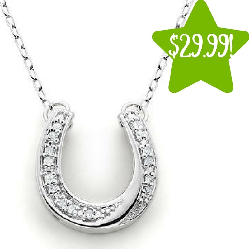 Kmart: Sterling Silver 1/10Cttw Diamond Horseshoe Pendant Only $29.99 (Reg. $170, Today Only) 