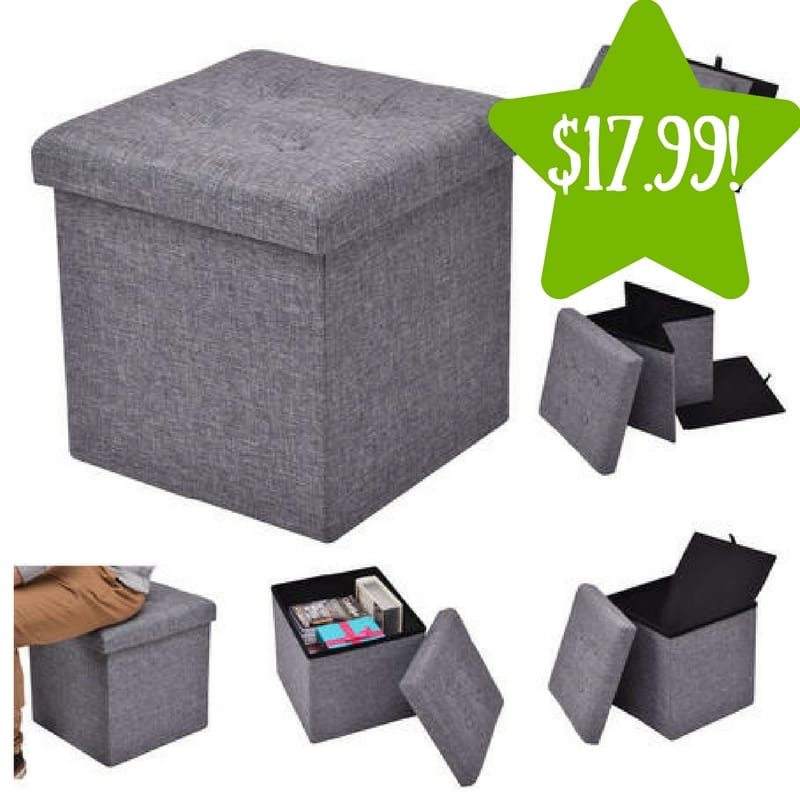 Sears: Costway Folding Storage Cube Ottoman Only $17.99 (Reg. $36) 