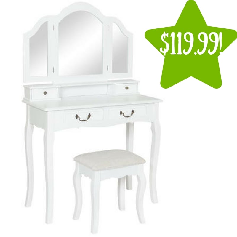 Sears: Tri-Mirror Vanity Table Set Only $119.99 (Reg. $300) 