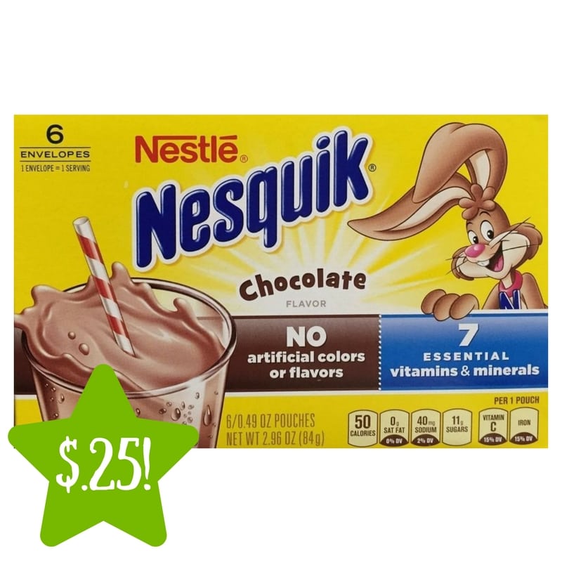 Dollar Tree: Nestle Nesquick Pouches Only $0.25