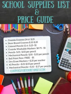 School Supplies List