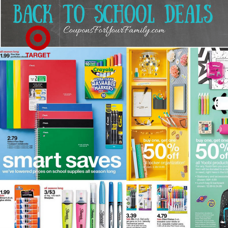 Target Back to School Deals July 23