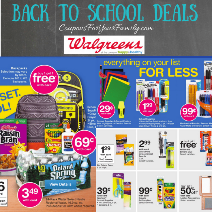 Walgreens Back to School Deals July 23 29 .24 Pens & Pencils, .29