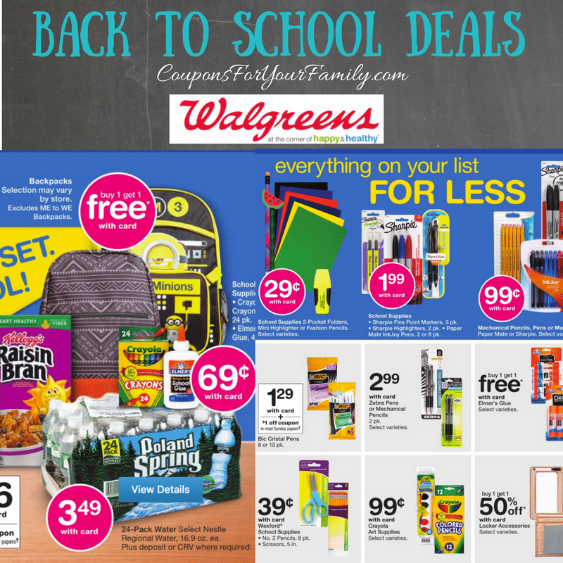 Walgreens Back to School Deals July 23