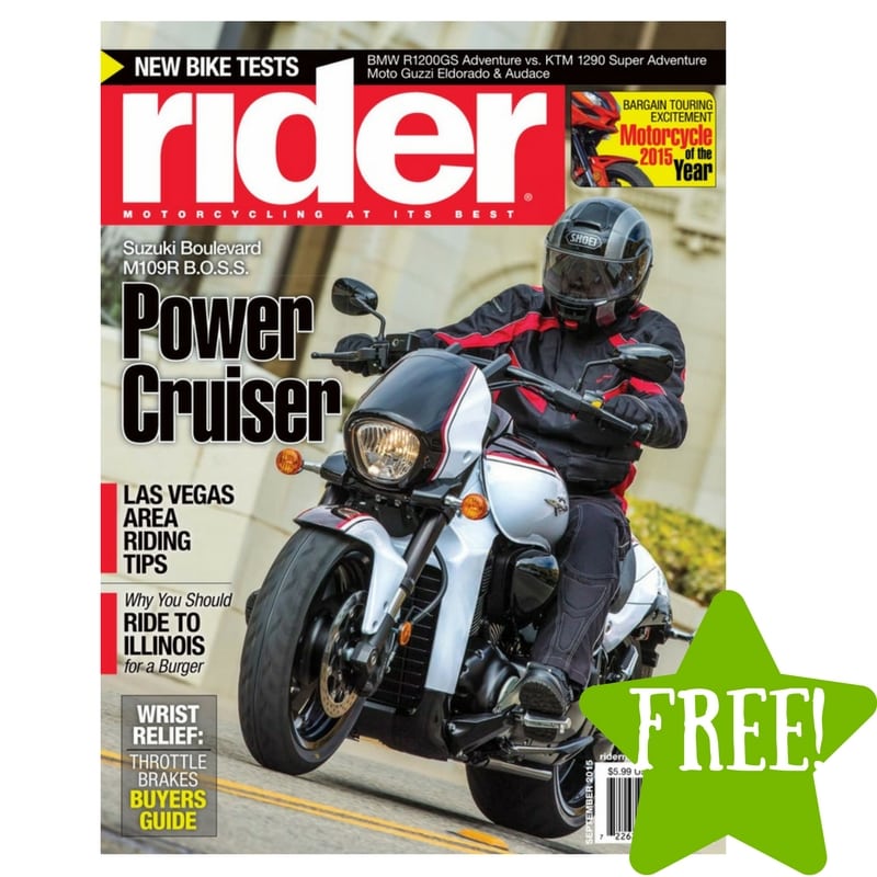 FREE Rider Magazine Subscription