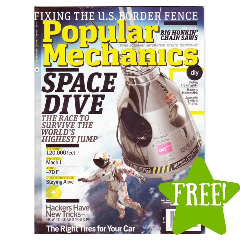 FREE Popular Mechanics Magazine Subscription