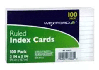 index cards