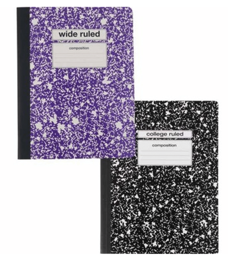 staples composition notebook