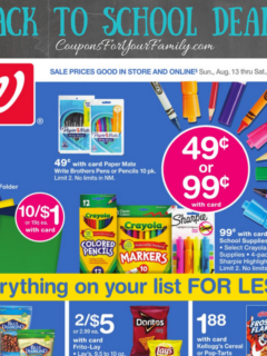 Walgreens Back to School Deals August 13