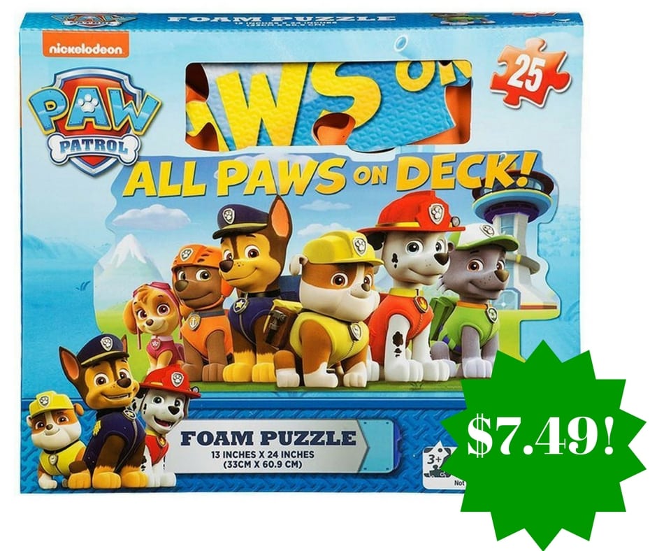 Amazon: Paw Patrol Foam 25 Piece Floor Puzzle Only $7.49 (Reg. $17) 