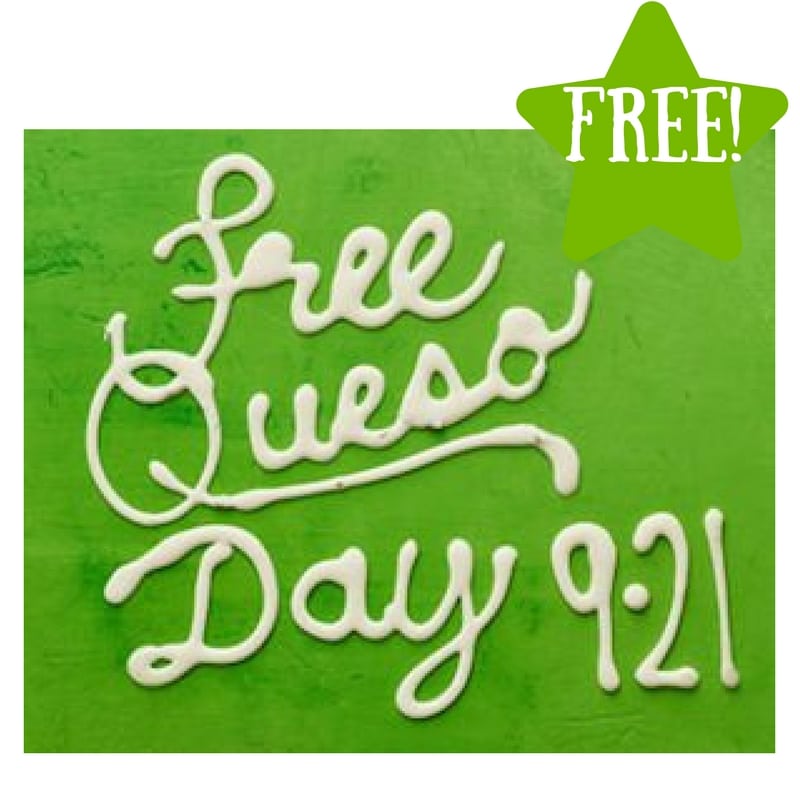 Moe's FREE Queso Day on 9/21 Only