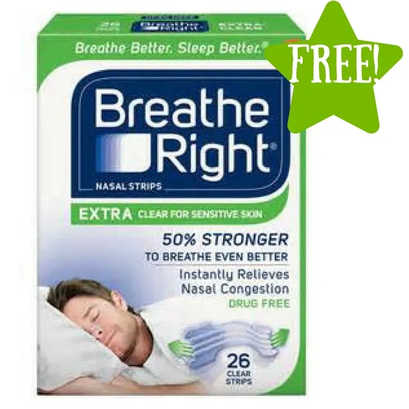 FREE Breathe Right Extra Clear Nasal Strips Sample FREE Breathe Right Extra Clear Nasal Strips Sample