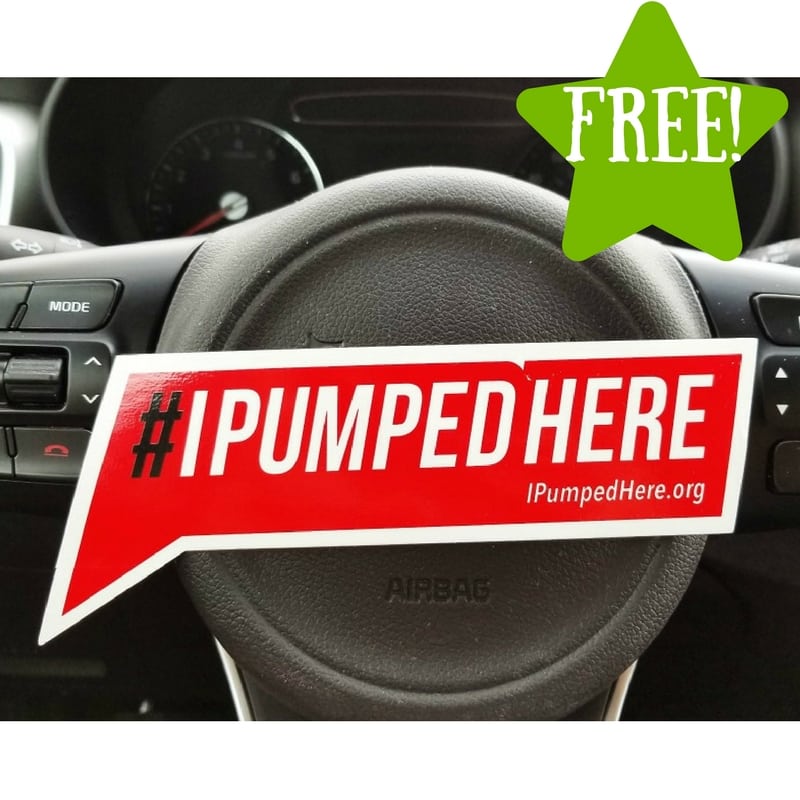 FREE #IPumpedHere Sticker