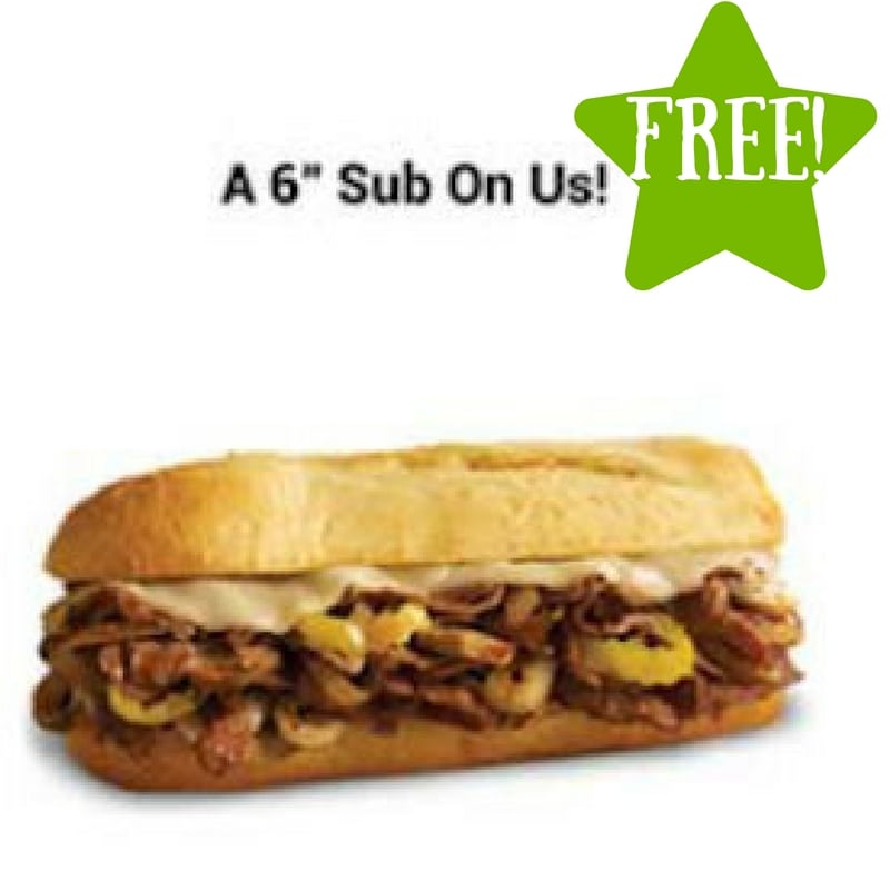 FREE 6 Inch Sub at Penn Station