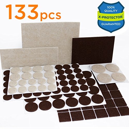 133 piece set Felt Furniture Pads under 10!! Best protection for hard surface floors!!