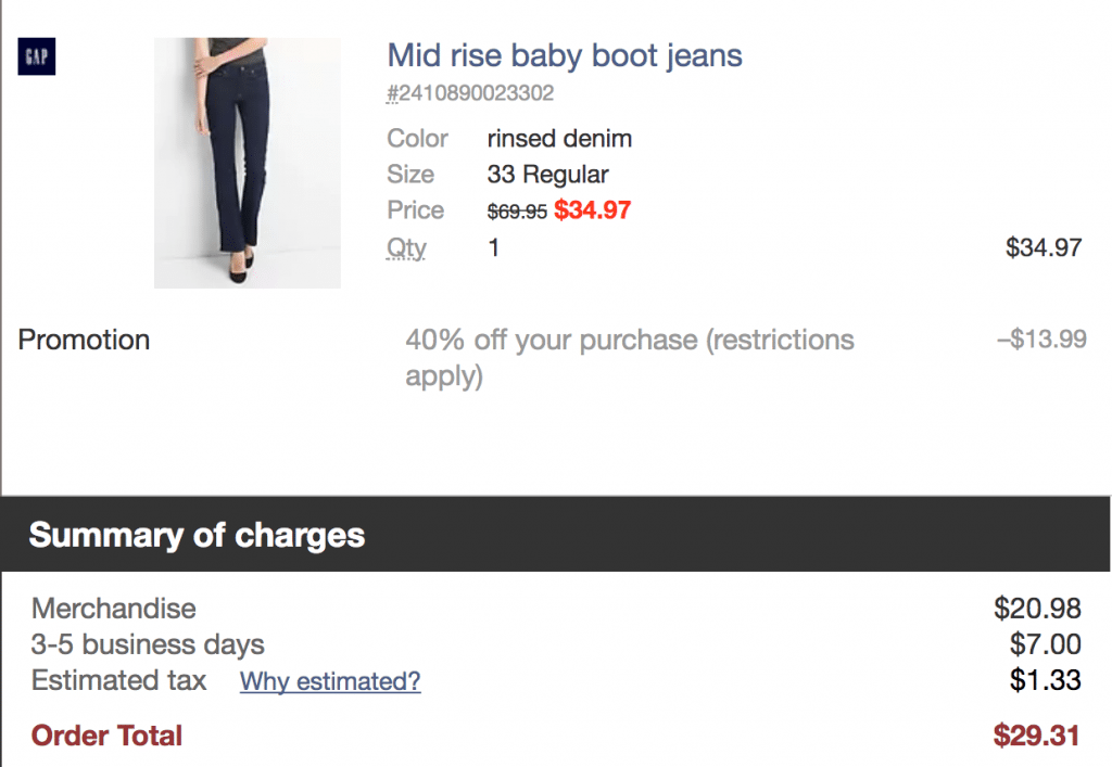 40 off Gap Coupon Code Jeans for 20 and more deals... Ends 10/14