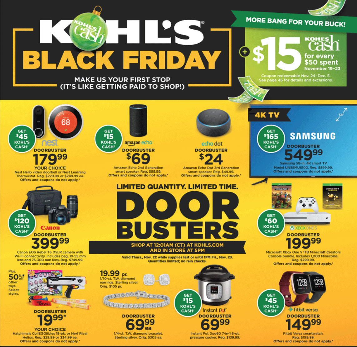 Kohls Black Friday Ad 2018 & Some Deals LIVE NOW ! Full Ad & Online shopping links!