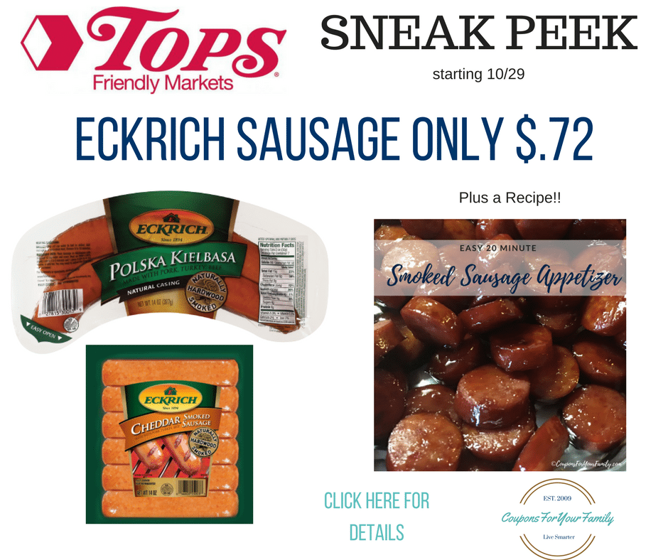 tops Markets Eckrich Smoked Sausage
