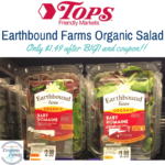 Tops Markets Earthbound Farms Organic Salad only $1.49 after coupon!!