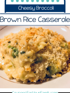 Cheesy Broccoli Brown Rice Casserole