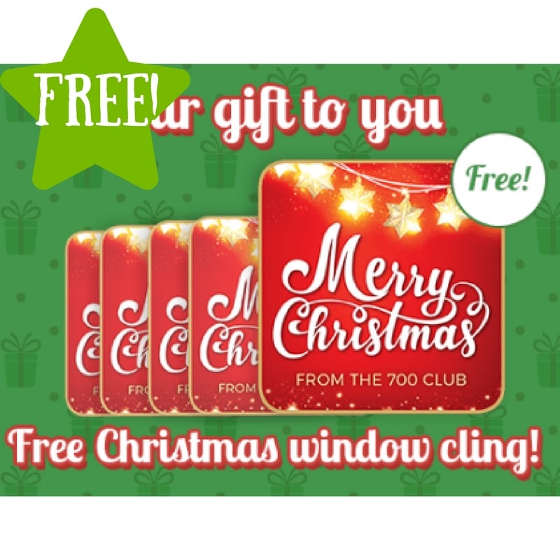 FREE Merry Christmas Window Cling