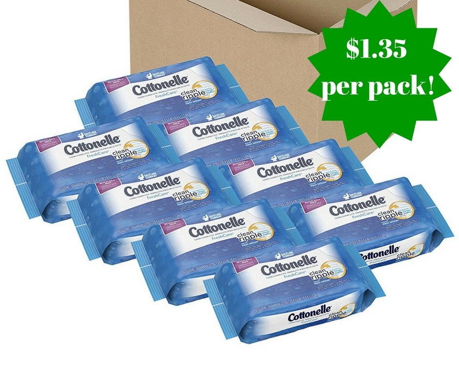 Amazon: Cottonelle FreshCare Flushable Wipes Only $1.35 Per Pack