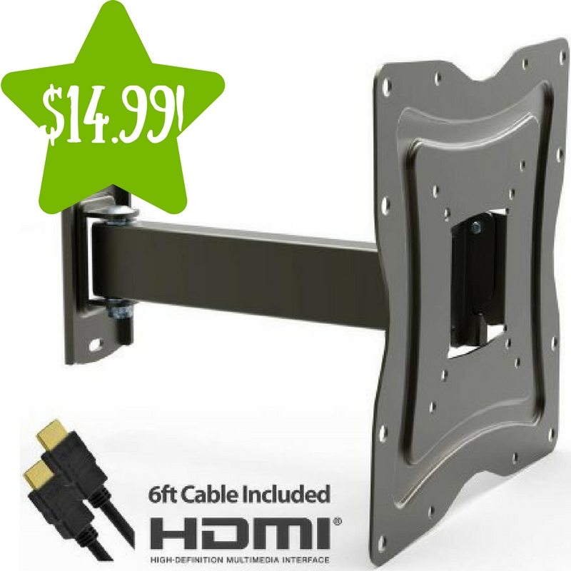 Walmart: ONN Full Motion Wall Mount for 10"-50" TVs Only $14.99 (Reg. $79) 