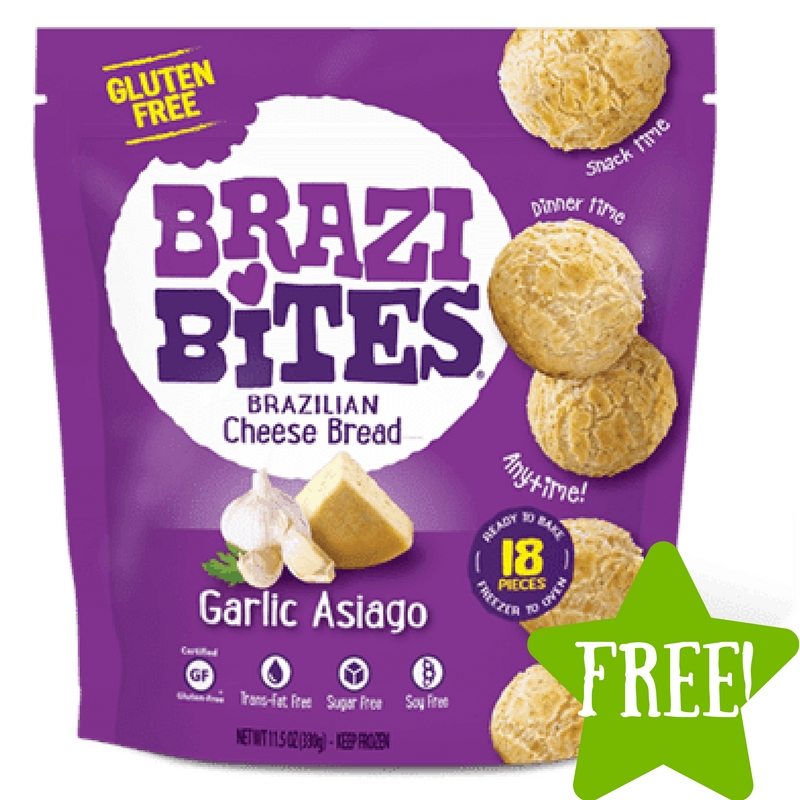 FREE Bag of Brazi Bites Cheese Bread