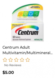 New $4.00 Centrum Vitamins printable coupon + deals as low as $1!!