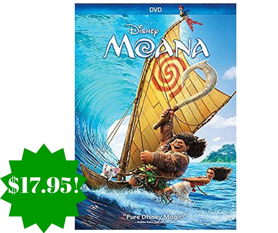 Amazon: Moana DVD Only $17.95 (Reg. $30) 