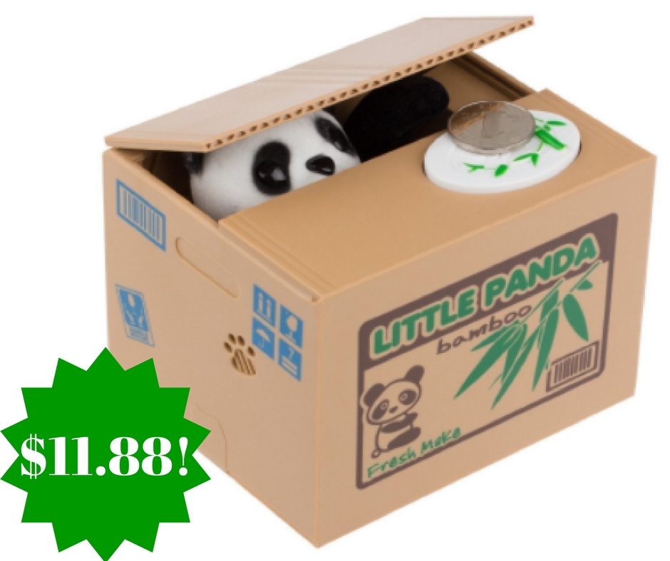 Amazon: Stealing Coin Panda Piggy Bank Only $11.88 