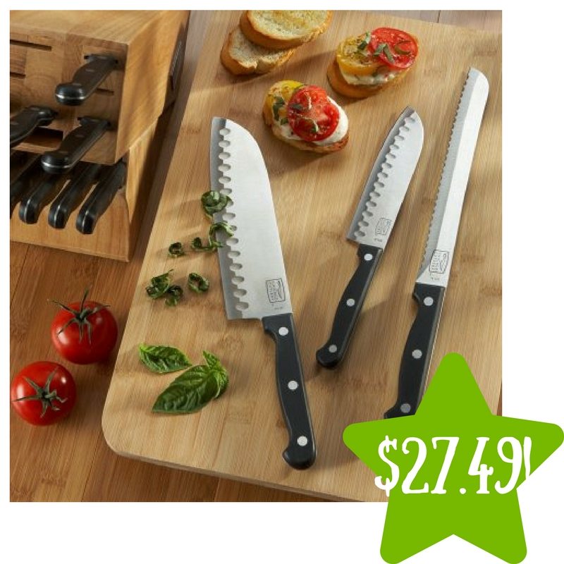 Walmart: Chicago Cutlery Essentials 15-Piece Knife Block Set Only $27.49 (Reg. $70) 