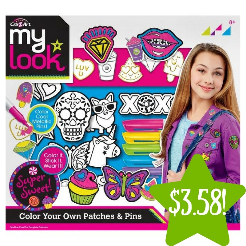 Target: My Look Color Your Own Patches and Pins by Cra-Z-Art Only $3.58 (Reg. $12)