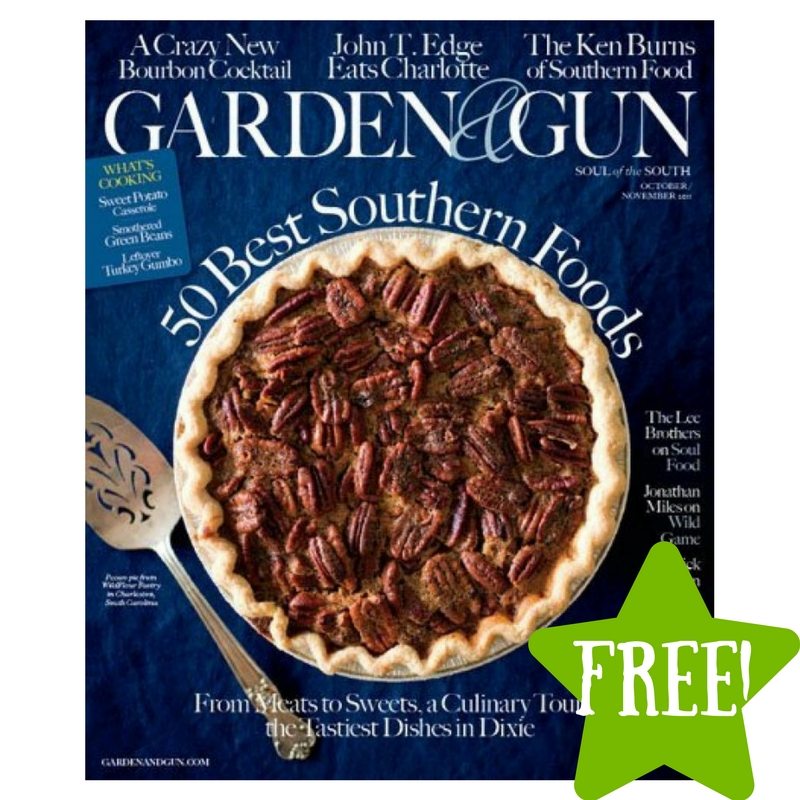 FREE Garden & Gun Magazine Subscription 