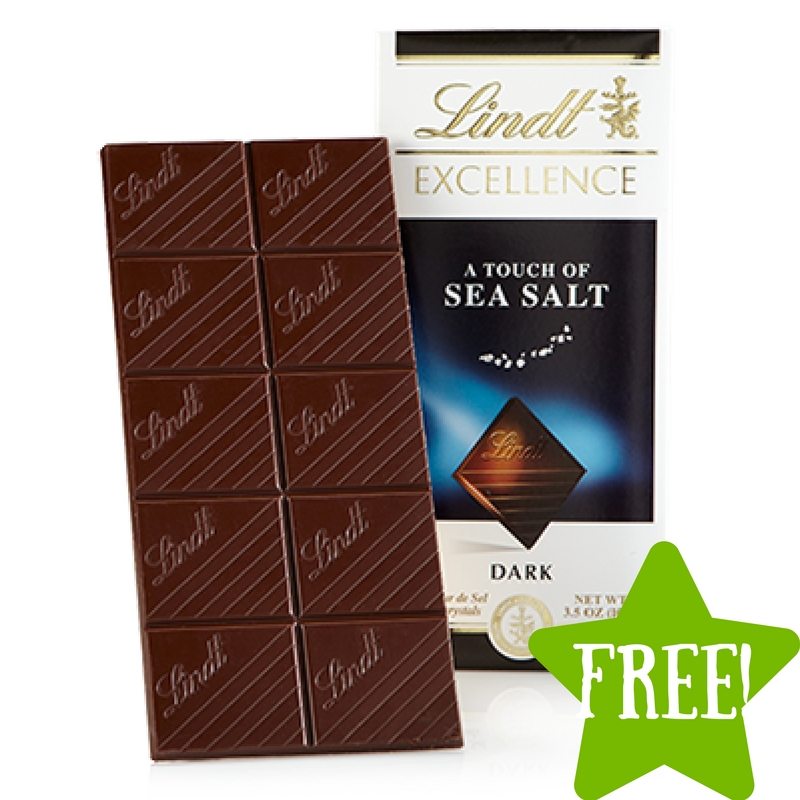 FREE Lindt Excellence Touch of Sea Salt Chocolate Bar