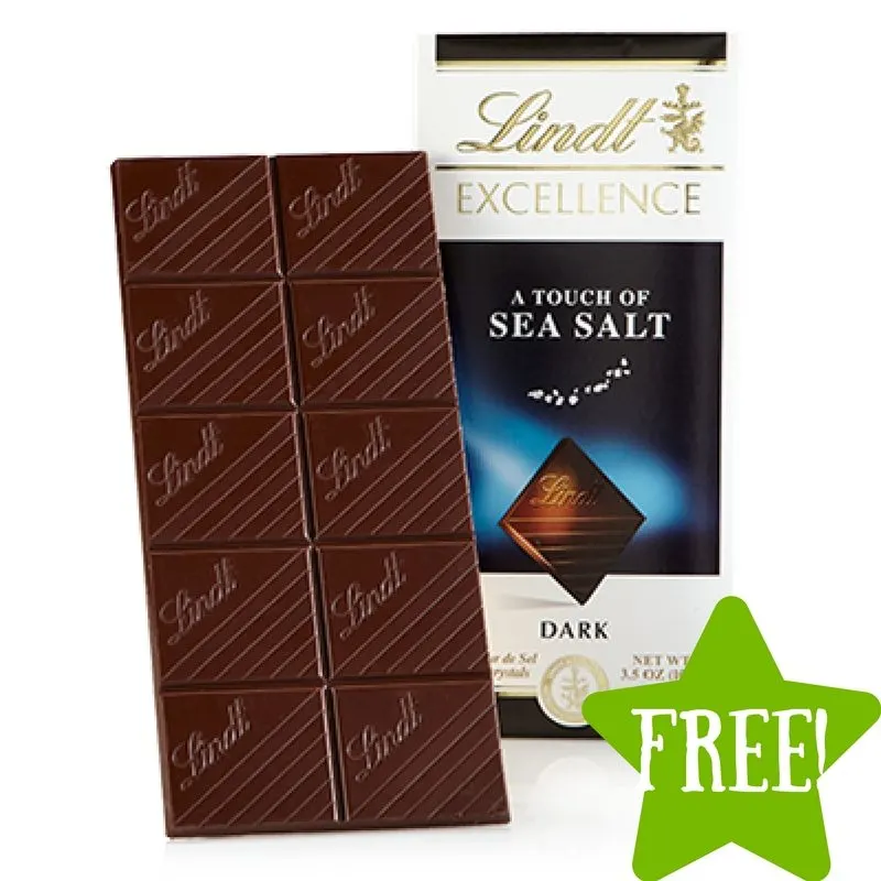 FREE Lindt Excellence Touch of Sea Salt Chocolate Bar FREE Lindt Excellence Touch of Sea Salt Chocolate Bar