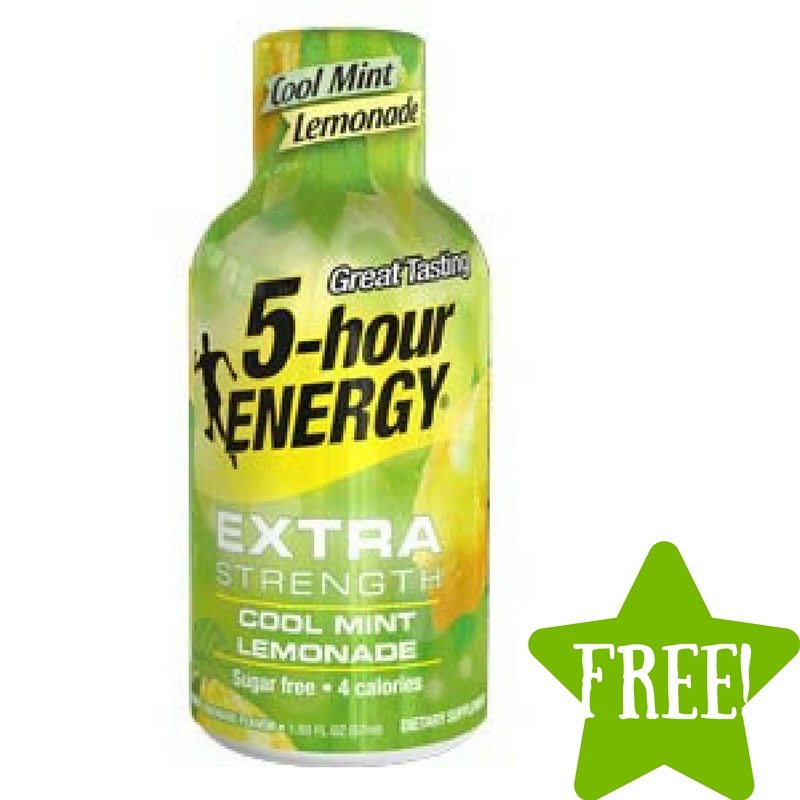 FREE 5-hour Energy Shot Extra Strength Cool Mint Lemonade