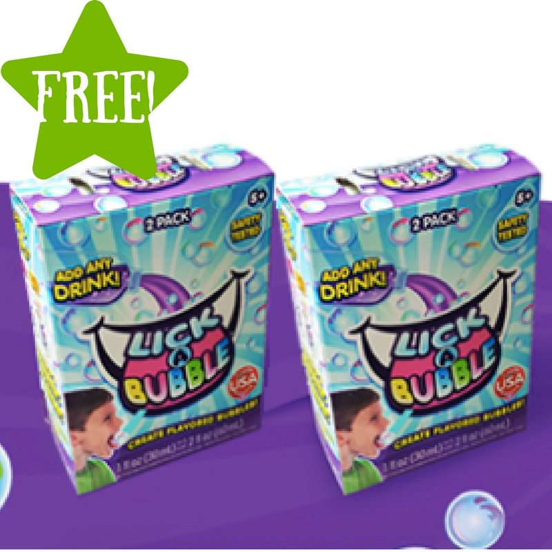 FREE Lick-A-Bubble Flavored Bubbles