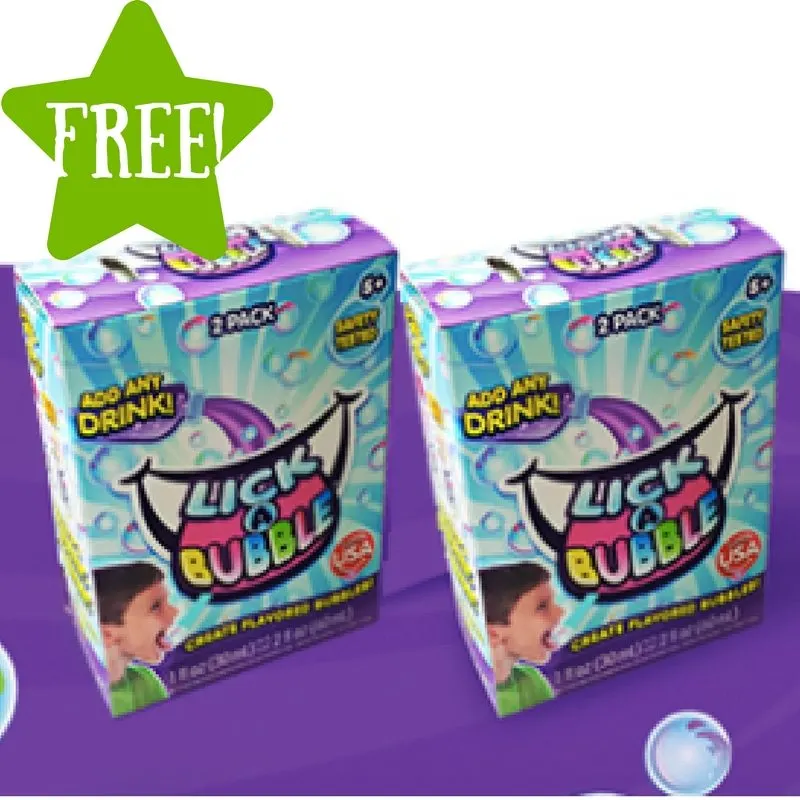 FREE Lick-A-Bubble Flavored Bubbles FREE Lick-A-Bubble Flavored Bubbles