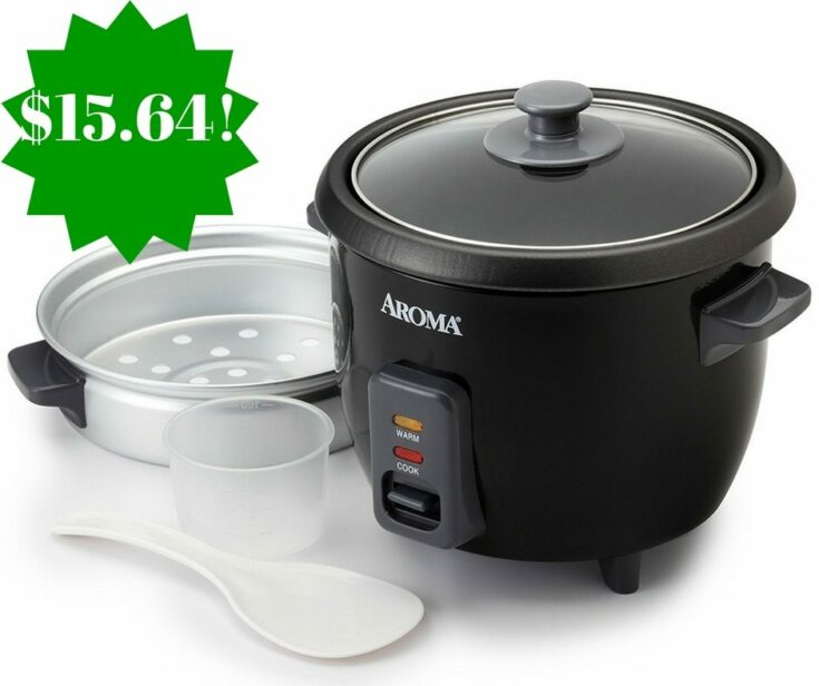 Amazon Aroma 6 Cups Cooked Rice Cooker Only 15.64 (Reg. 30)
