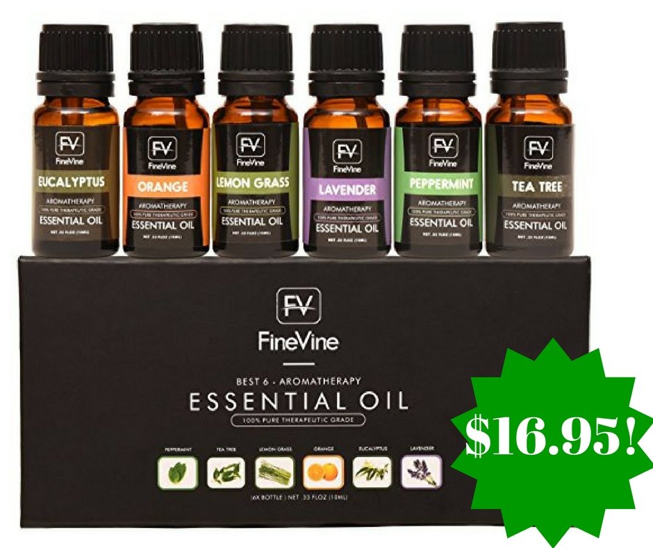 Amazon: Aromatherapy Top 6 Essential Oils Gift Set Only $16.95