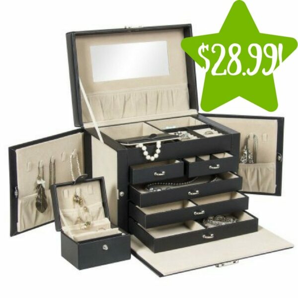 Walmart Best Choice Products Leather Jewelry Box Only 28.99 (Reg. 100)