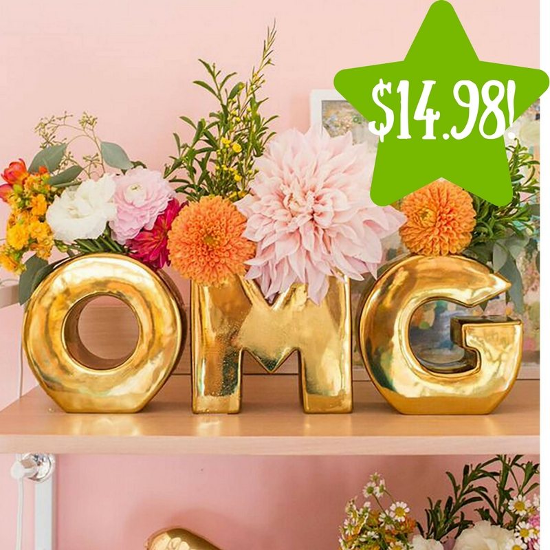 Target: Oh Joy! OMG Letter Vase Set Only $14.98 (Reg. $30) 