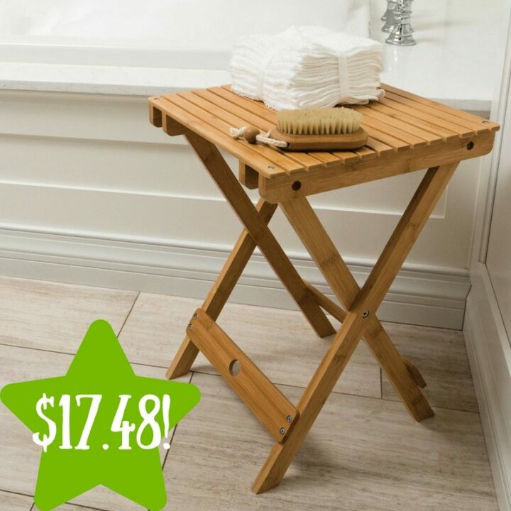 Target Spa Sensations Folding Bamboo Bench Only 17.48 (Reg. 25)