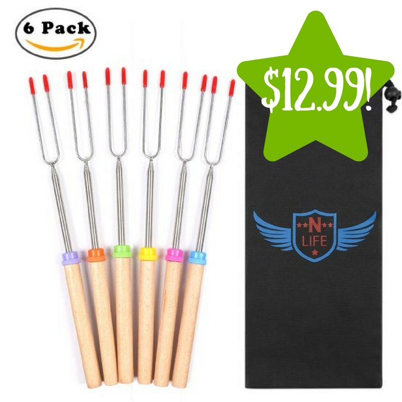 Walmart: NLIfe Rotating and Telescoping Stainless Steel Roasting Sticks Only $12.99 (Reg. $26) 