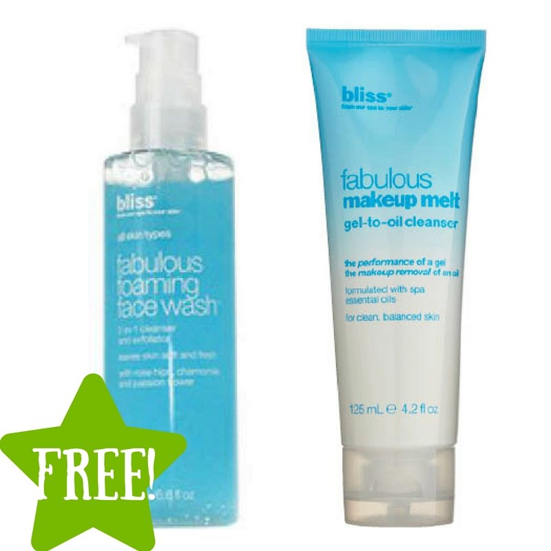  FREE Bliss Facial Mask or Cleanser 